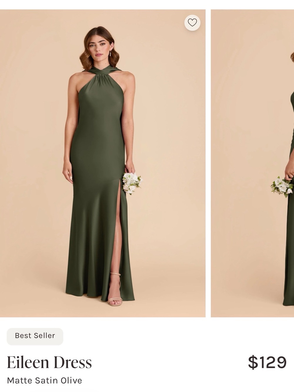 Birdy Grey Olive Matte Satin Eileen Dress
